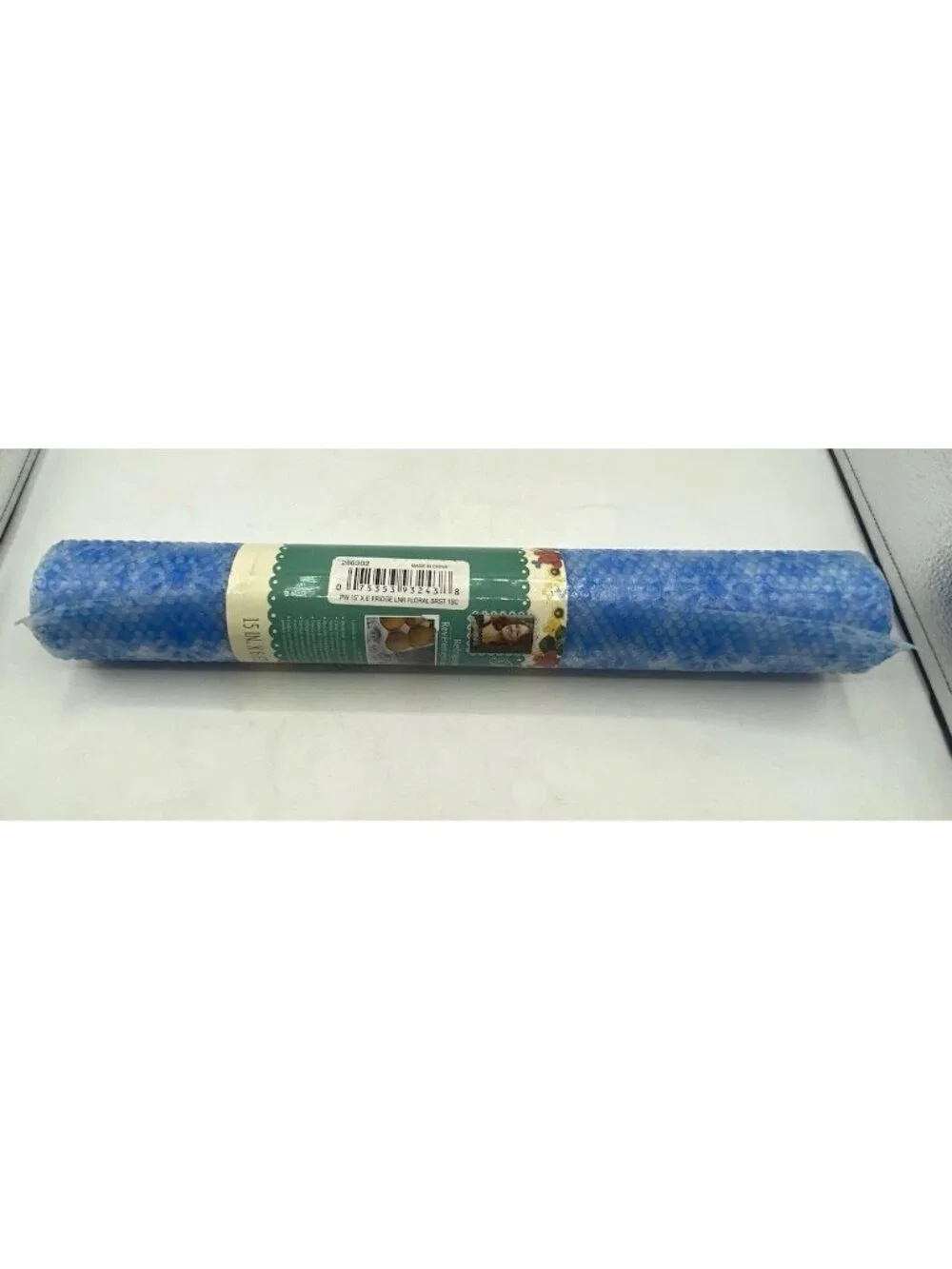 Pioneer Woman Refrigerator Shelf Liner Blue Floral Burst Pattern 15 In x 6 Ft